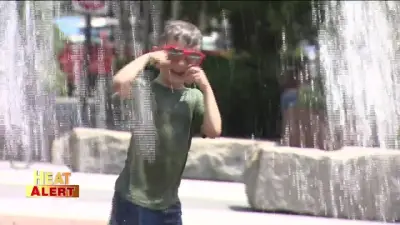 Bostonians seeking to beat the heat as temperatures rise towards triple digits