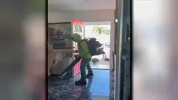 Mowers through her living room?